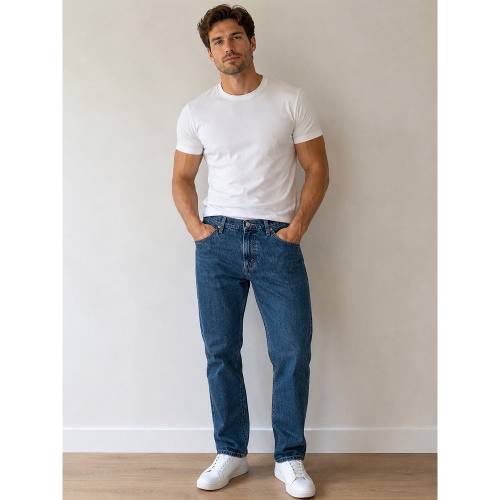 Magellan Outdoors Mens Straight Leg Jeans Medium Wash Denim 32x30 34MAGMW